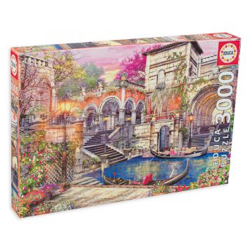 Puzzle Educa din 3000 de piese - Romantica in Venetia, Dominic Davison