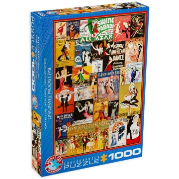 Puzzle Eurographics de 1000 piese - Vintage Dance Posters