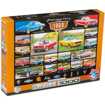 Puzzle Eurographics din 1000 de piese - Autoturisme clasice din anul 1960