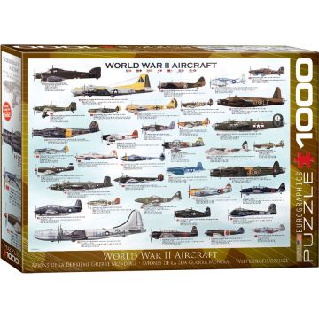 Puzzle Eurographics din 1000 de piese - Avioane militare din al doilea razboi mondial