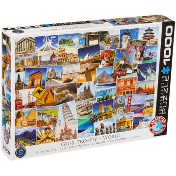 Puzzle Eurographics din 1000 de piese - Colectia Globetrotter: lumea