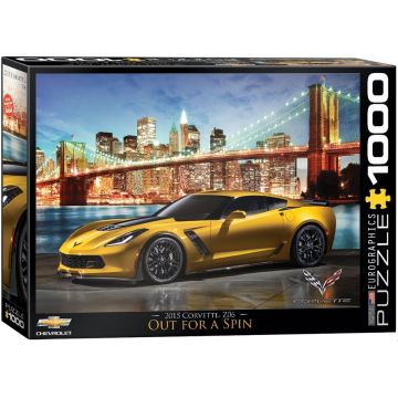 Puzzle Eurographics din 1000 de piese - Corvette Z06 in New York