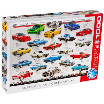 Puzzle Eurographics din 1000 de piese - Dezvoltarea autoturismelor puternice din America