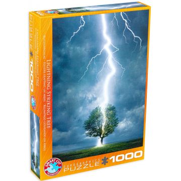 Puzzle Eurographics din 1000 de piese - Fulgerul loveste copacul