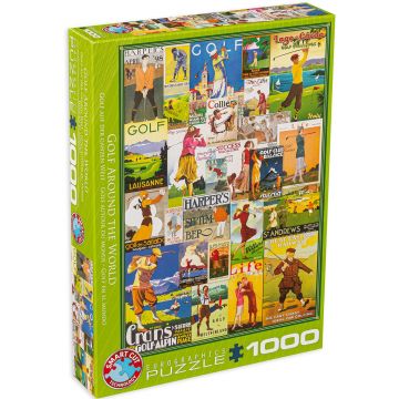 Puzzle Eurographics din 1000 de piese - Golful in lume, Postere vintage