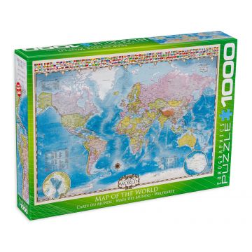Puzzle Eurographics din 1000 de piese - Harta lumii