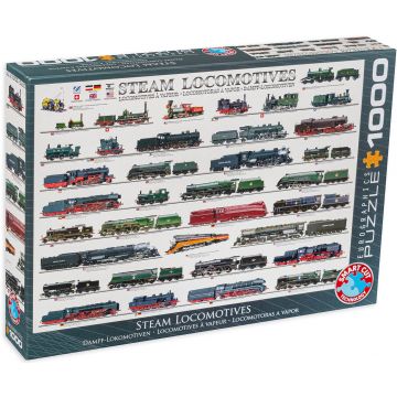 Puzzle Eurographics din 1000 de piese - Locomotive cu abur