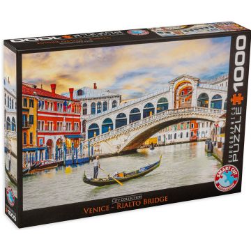 Puzzle Eurographics din 1000 de piese - Podul Rialto, Venetia