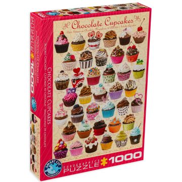 Puzzle Eurographics din 1000 de piese - Prajituri de ciocolata
