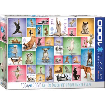 Puzzle Eurographics din 1000 de piese - Yoga catelusii