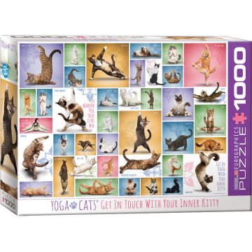 Puzzle Eurographics din 1000 de piese - Yoga Pisici