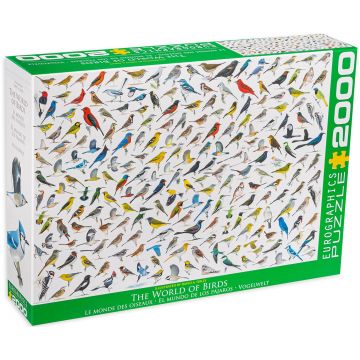 Puzzle Eurographics din 2000 de piese - Lumea pasarilor, David Sibley
