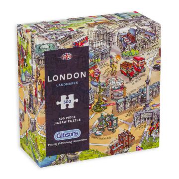 Puzzle Gibsons din 500 de piese - Obiectivele turistice din Londra, Maria Rabinky