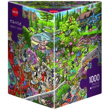 Puzzle Heye din 1000 de piese - Petrecerea pisicilor, Boirgit Tanc