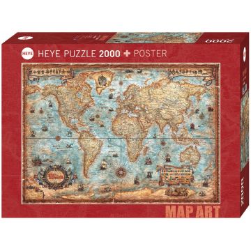 Puzzle Heye din 2000 de piese - Lumea