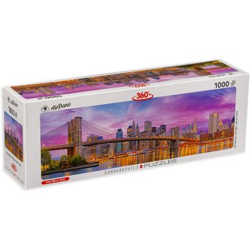 Puzzle panoramic Eurographics din 1000 de piese - Podul Brooklyn,  New York