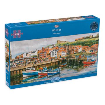 Puzzle panoramic Gibsons din 636 de piese - Portul in Whitby, John Wood