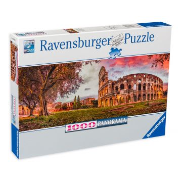 Puzzle panoramic Ravensburger din 1000 de piese - Apus la Colosseum