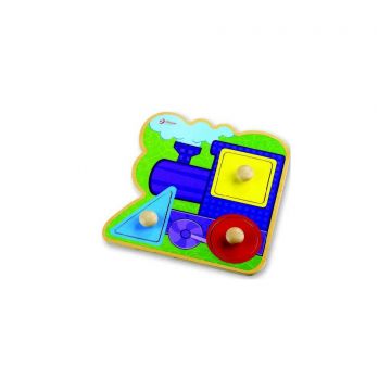Puzzle pentru bebelusi din lemn - trenulet Classic World