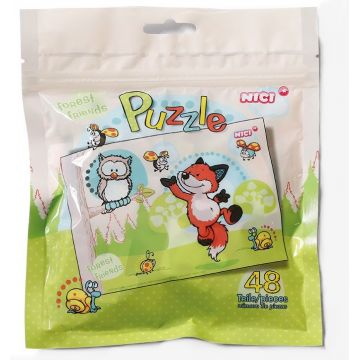 Puzzle pentru copii NICI din 48 de piese - Prietenii din padurea