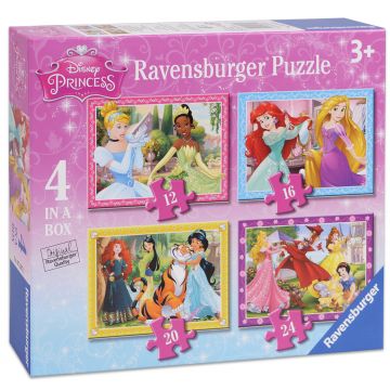 Puzzle Ravensburger 4 în 1 - Printese Disney