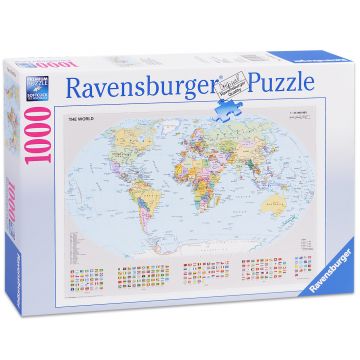 Puzzle Ravensburger de 1000 piese - Harta politica a lumii