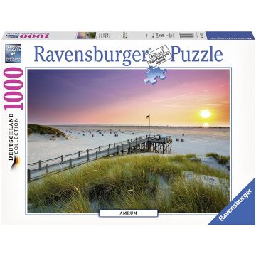 Puzzle Ravensburger de 1000 piese - Soare deasupra insulei Amrum