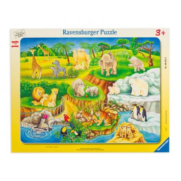 Puzzle Ravensburger de 14 piese - Vizita la zoo