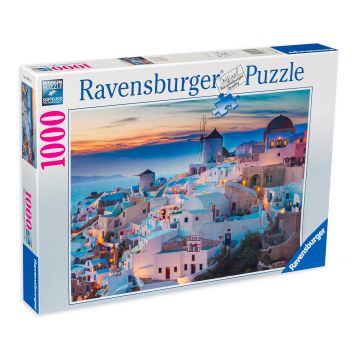 Puzzle Ravensburger din 1000 de piese - Seara in Santorini