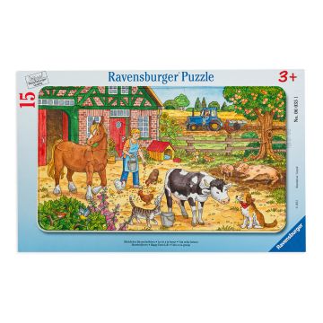 Puzzle Ravensburger din 15 de piese - Ferma vesela