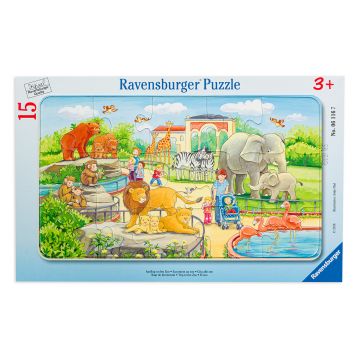 Puzzle Ravensburger din 15 de piese - Plimbare in gradina zoologica