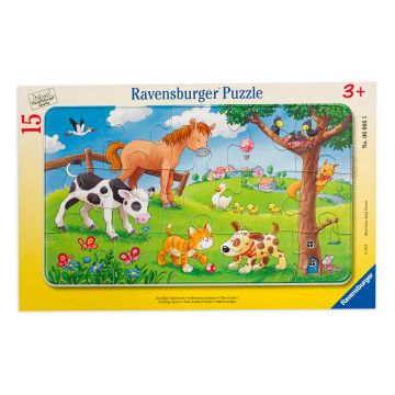 Puzzle Ravensburger din 15 de piese - Prieteni draguti, animalele