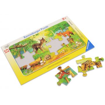Puzzle Ravensburger din 15 de piese - Pui de animale