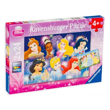 Puzzle Ravensburger din 2 x 24 de piese - Printese Disney
