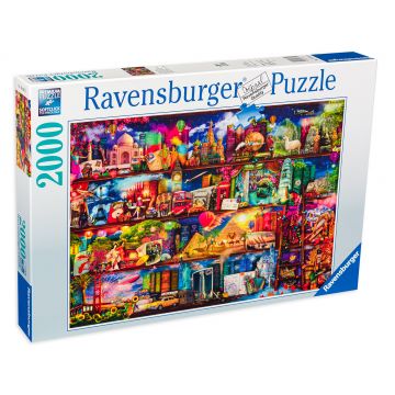 Puzzle Ravensburger din 2000 de piese - Lumea cartilor