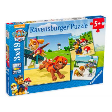 Puzzle Ravensburger din 3 x 49 de piese - Echipa 4 labute, Paw Patrol