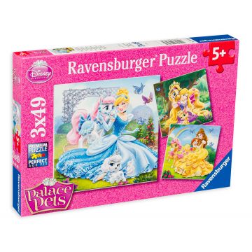 Puzzle Ravensburger din 3 x 49 de piese - Printese si prieteni