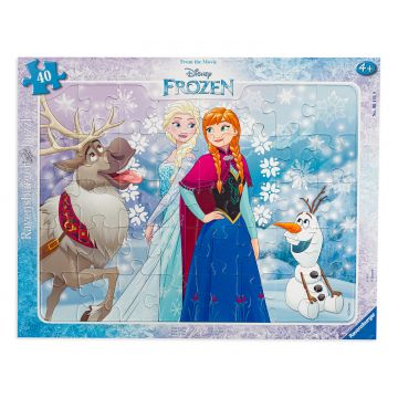 Puzzle Ravensburger din 40 de piese - Elsa si Anna, Regatul de gheata