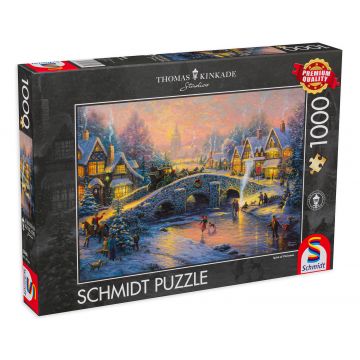 Puzzle Schmidt din 1000 de piese - Spiritul Craciunului, Tomas Kincaid