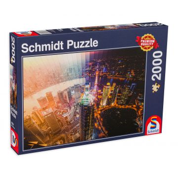 Puzzle Schmidt din 2000 de piese - Zi si noapte, parti din timp