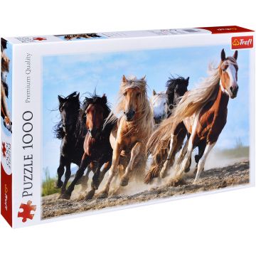 Puzzle Trefl din 1000 de piese - Cai in galop