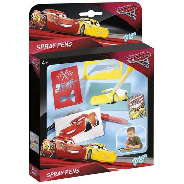Set creatie Totum  Cars 3 - Decoreaza singur, Pix cu spray