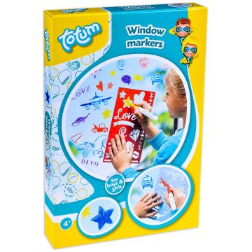 Set creatie Totum - Coloreaza singur - sabloane pentru sticla s