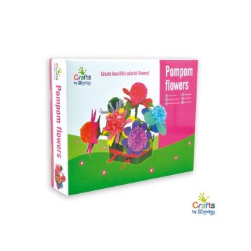 Set creativ Andreu Toys - Creeaza flori din pompoane