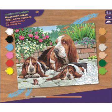 Set creativ de desen KSG Crafts - Basset Hounds