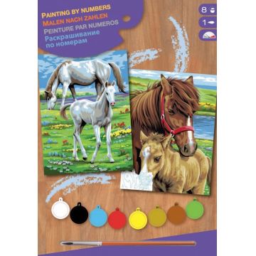 Set creativ de desen KSG Crafts - Doua imagini, Cai