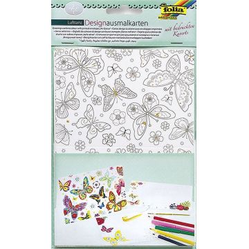 Set creativ felicitari si plicuri Folia - Fluturi