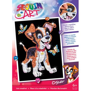 Set creativ KSG Crafts Sequin Art - Arta cu paiete, Catel