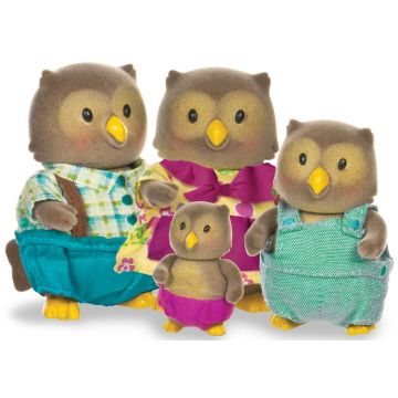 Set de figurine Battat Lil' Woodzeez - familia bufnitei