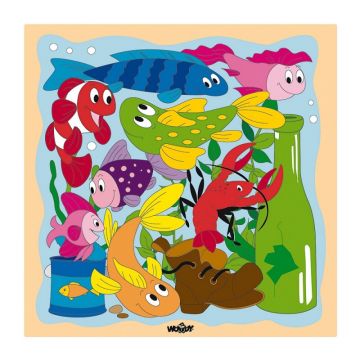Set de joaca din lemn Woody - Pescuit magnetic II
